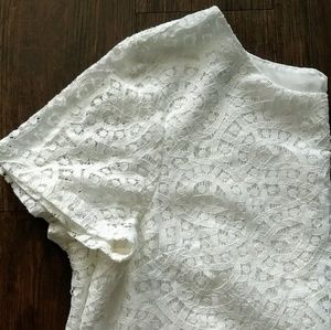 J.Crew White Eyelet Lace Blouse Perfect for Easter